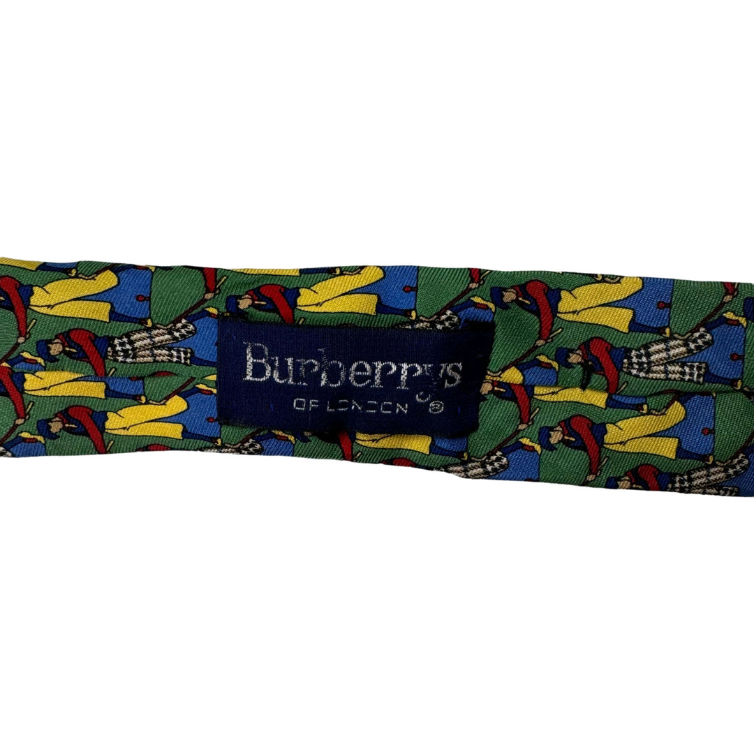 Burberrys Of London Golfers Patterned Silk Tie