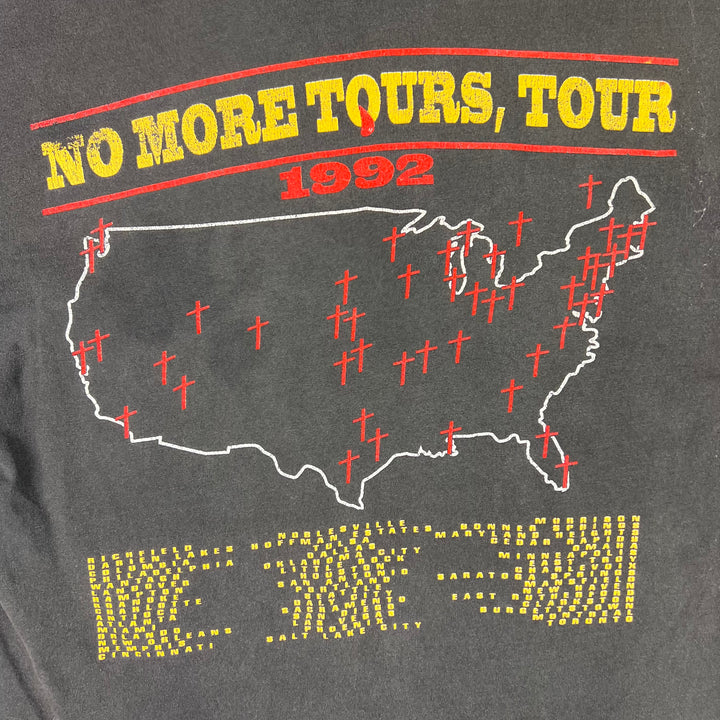 Vintage 1992 Ozzy Osbourne No More Tours Hanes Single Stitch T-Shirt Black Rare