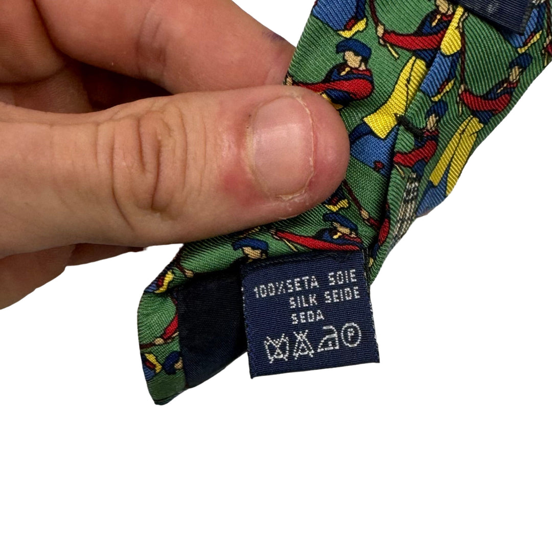 Burberrys Of London Golfers Patterned Silk Tie