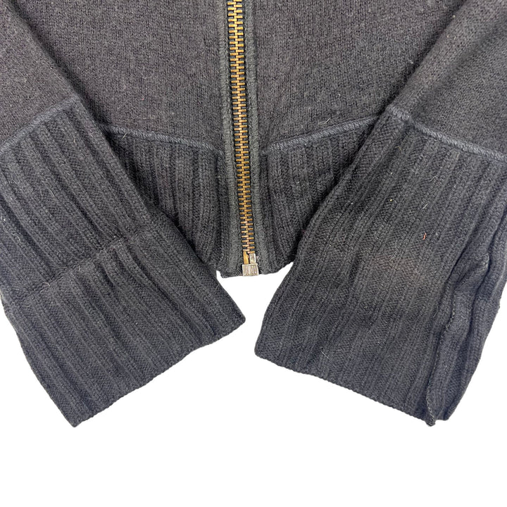 Vintage Dolce & Gabbana Zip-Up Knit Sweater Grey