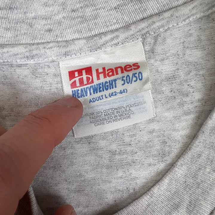 Vintage 1996 Domino's Pizza Turkey Trot Hanes Heavyweight Graphic T-shirt Grey