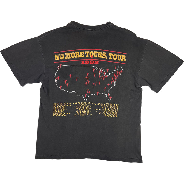 Vintage 1992 Ozzy Osbourne No More Tours Hanes Single Stitch T-Shirt Black Rare