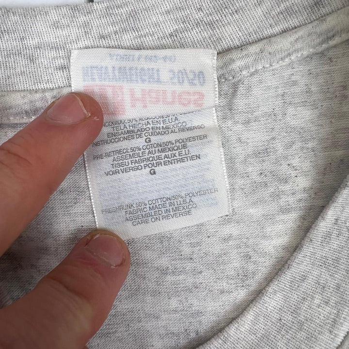 Vintage 1996 Domino's Pizza Turkey Trot Hanes Heavyweight Graphic T-shirt Grey