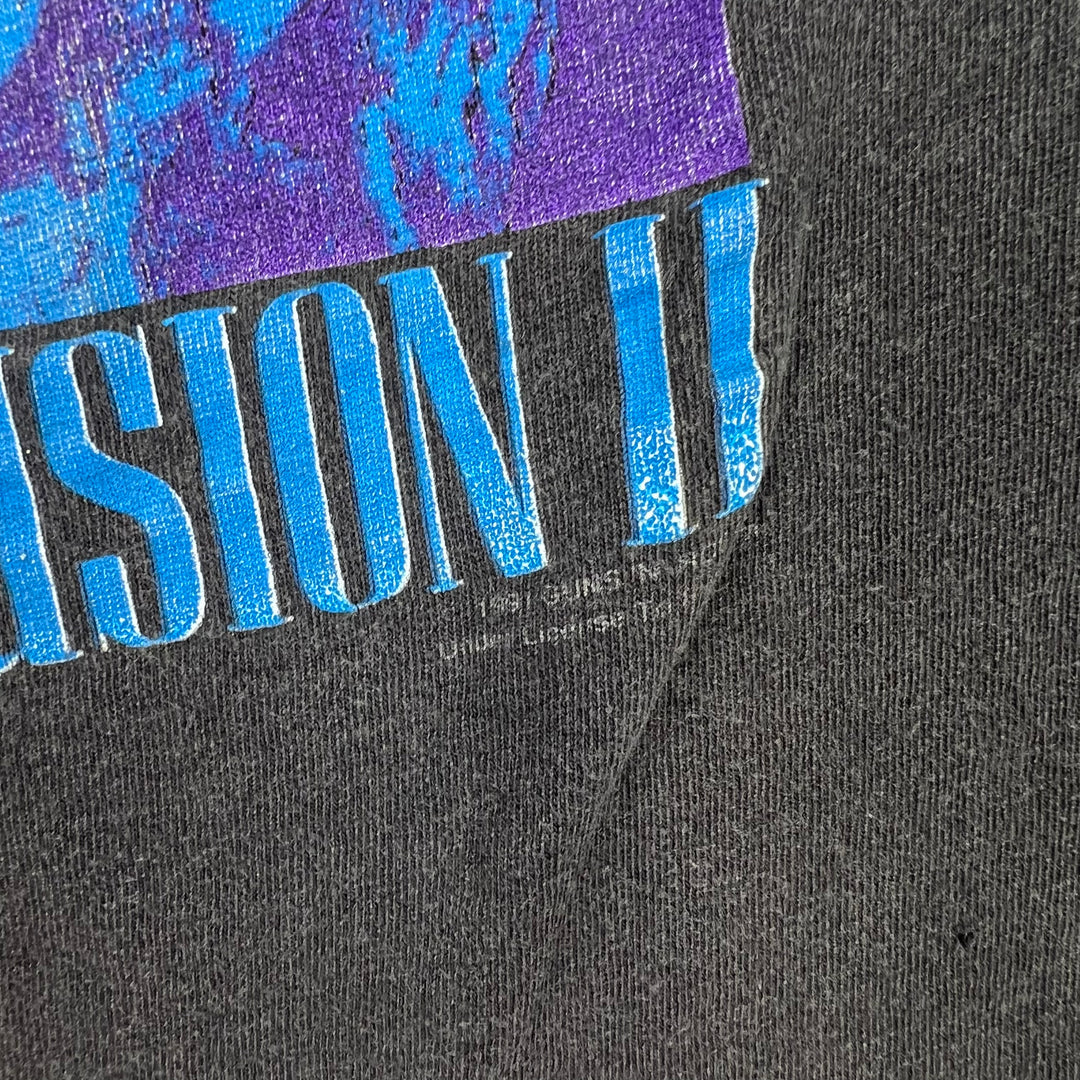 Vintage 1991 Guns N' Roses Use Your Illusion 2 Tour Graphic T-shirt Brockum Black Rare
