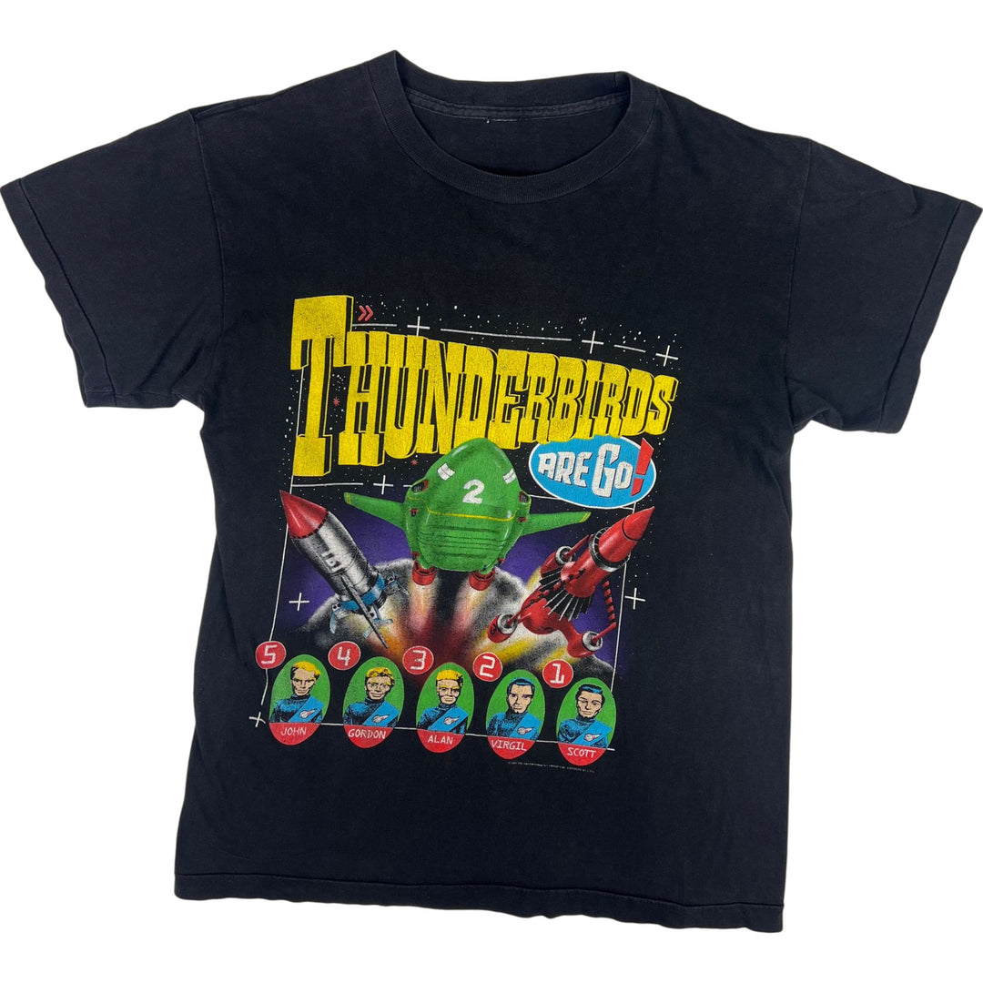 Vintage 1991 Thunderbirds Are Go Single Stitch T-shirt Black
