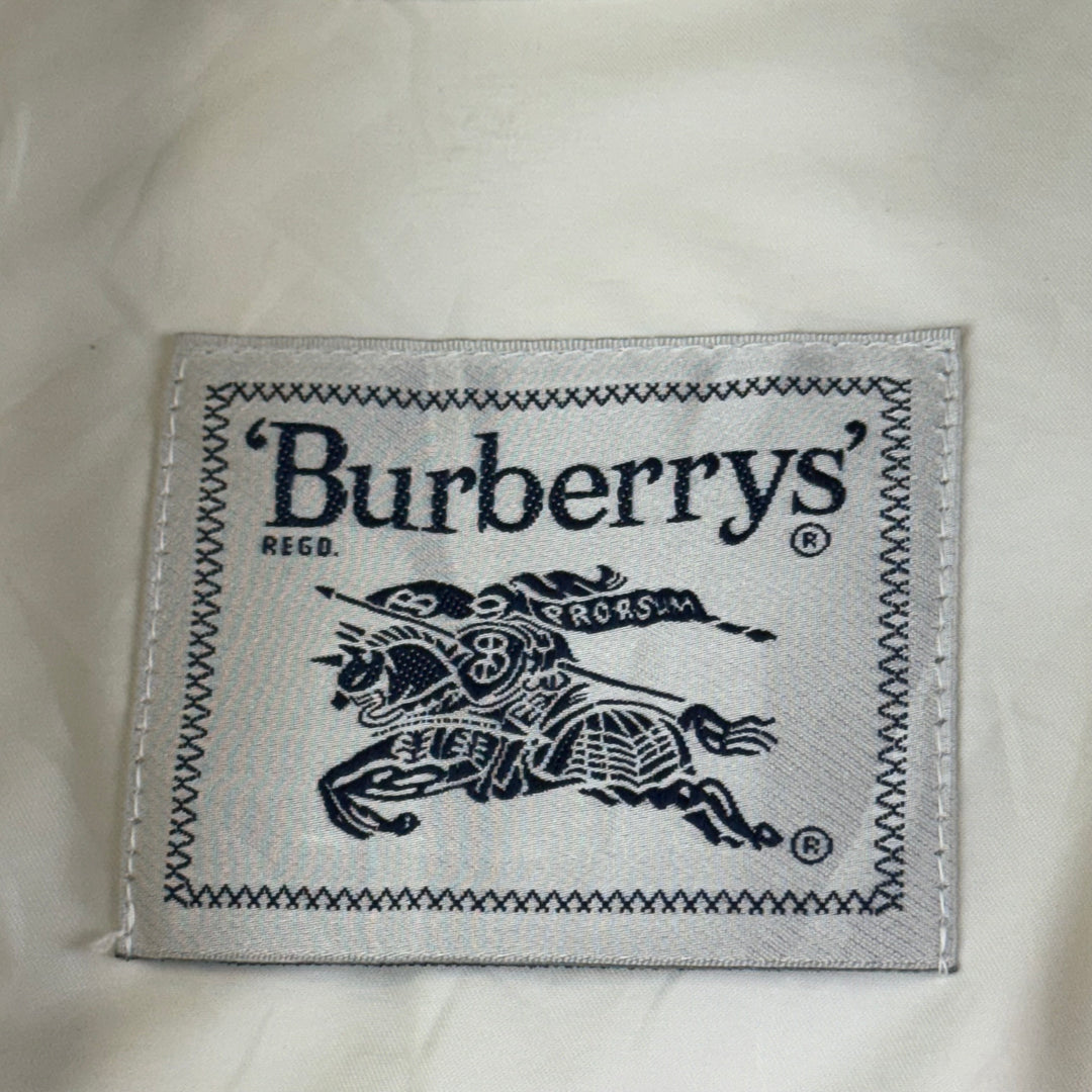 Vintage Burberrys 80's Double-Breasted Short Trench Coat White