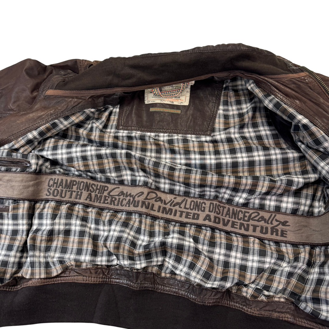 Camp David Leather Jacket Brown