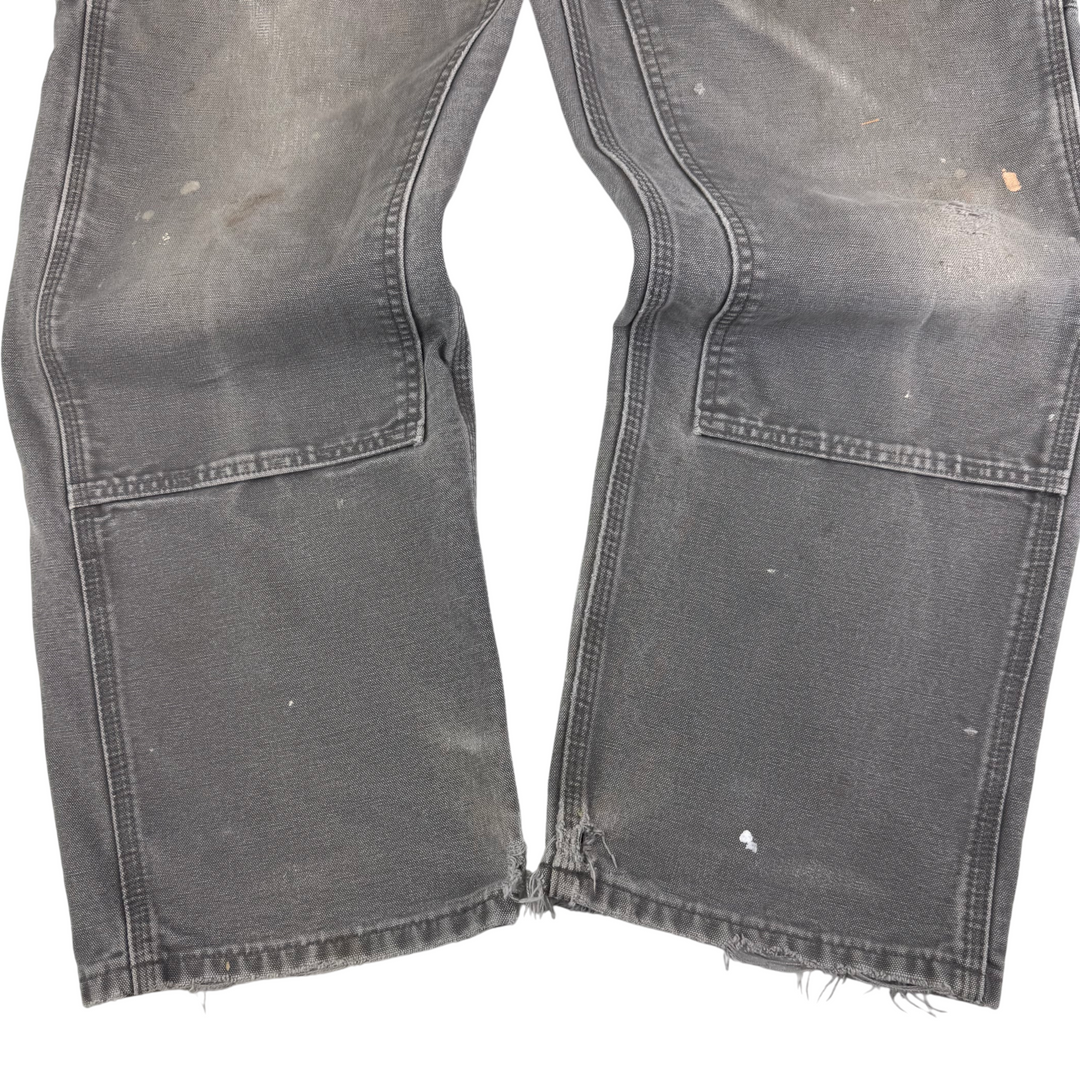 Carhartt Double Knee Original Fit Workwear Carpenter Trousers Grey