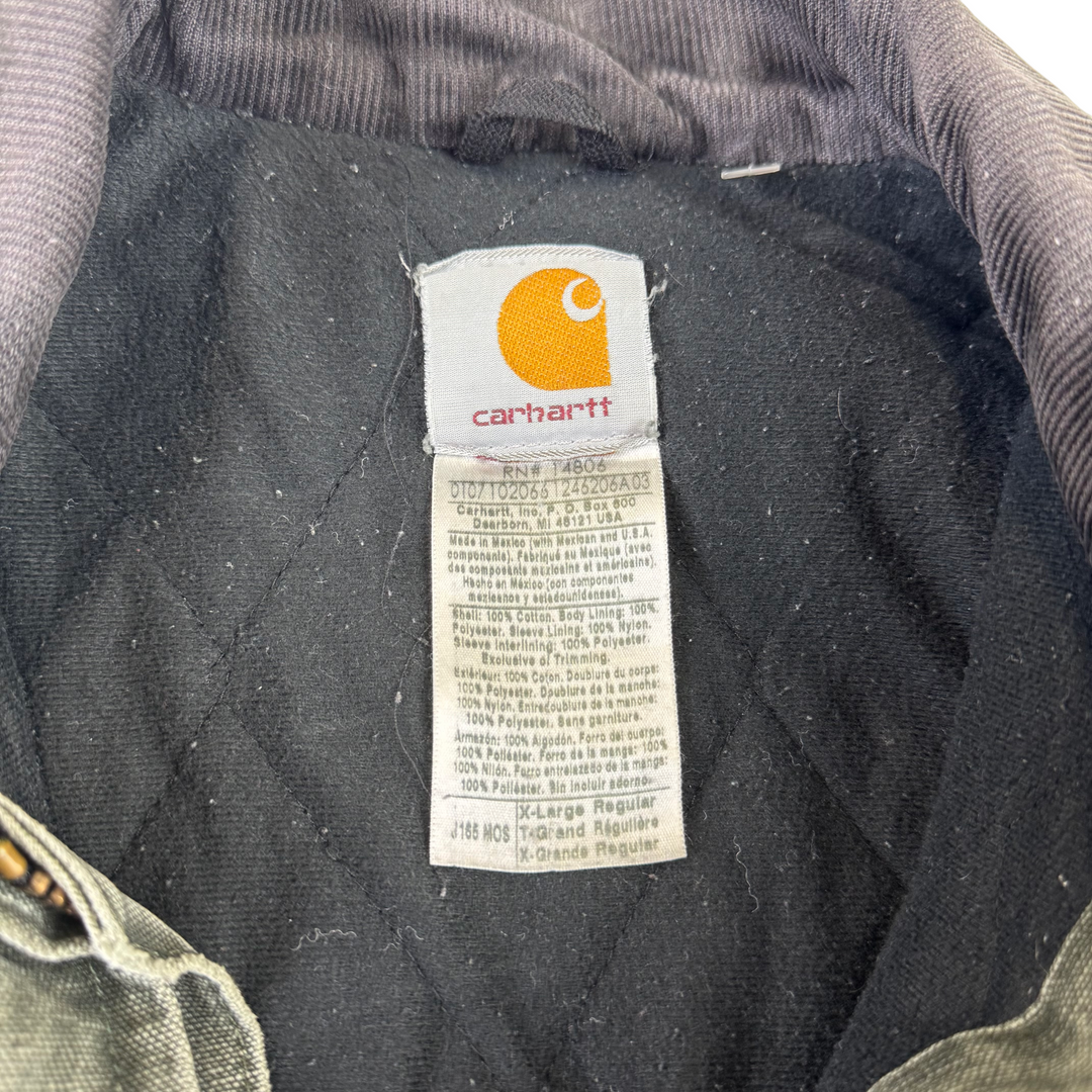 Vintage Carhartt Full-Zip Workwear Jacket Faded Green J165 MOS