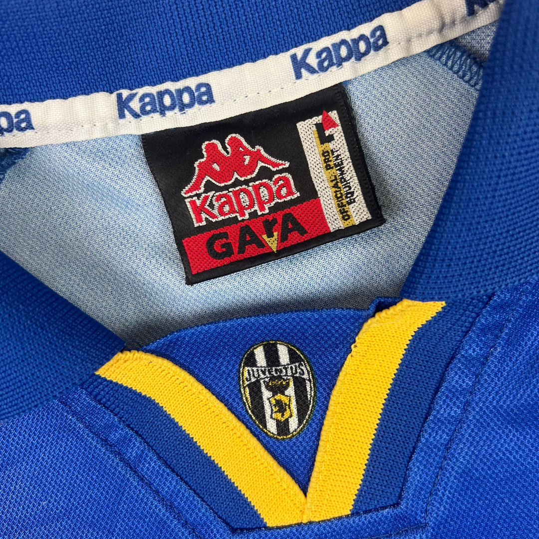 Kappa Juventus 1996-97 Away Football Shirt Blue Yellow Rare