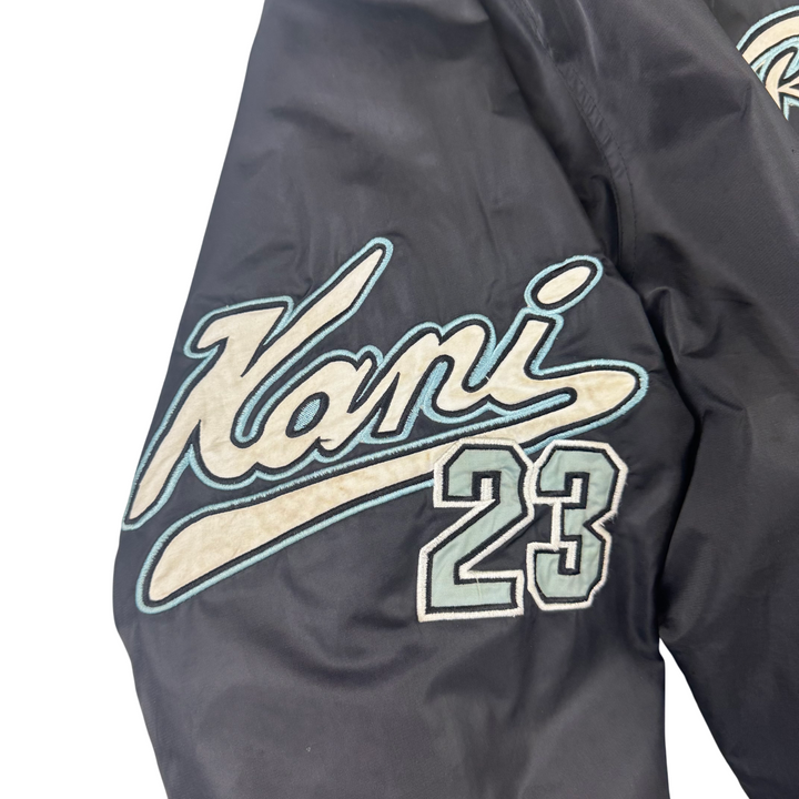 Vintage Kani Sport 90's Brooklyn NYC Varsity Jacket Black