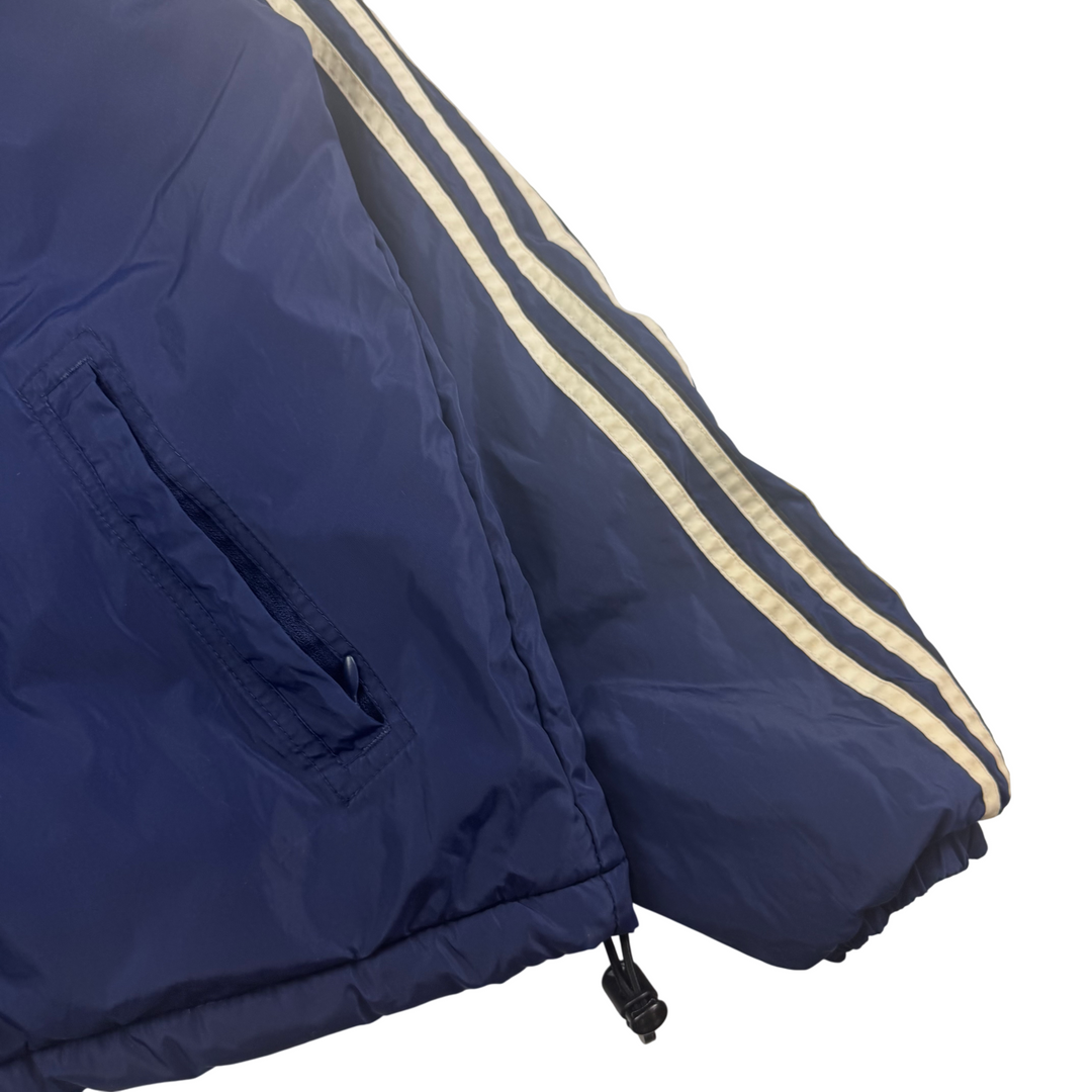 Adidas 90's Reversible Full-Zip Hooded Jacket Grey Navy