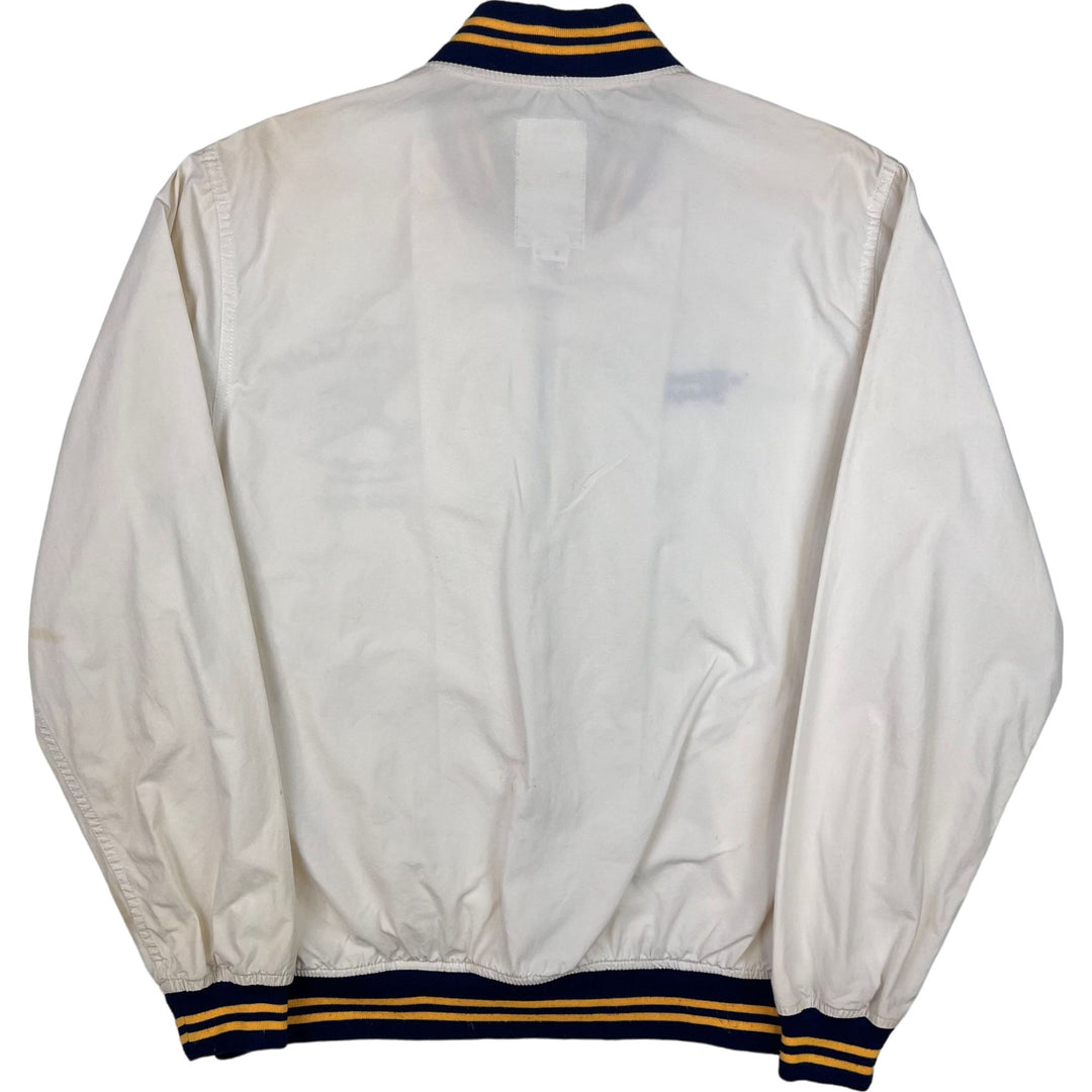 Stussy Squadron "Screwballs" Varsity Bomber Jacket Cream