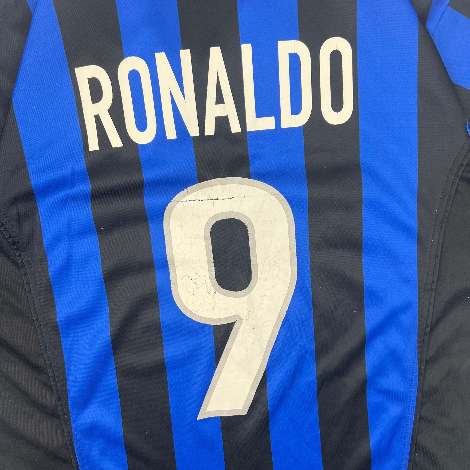 Nike Inter Milan Ronaldo 9 Football Jersey Blue Black | Bring It Back