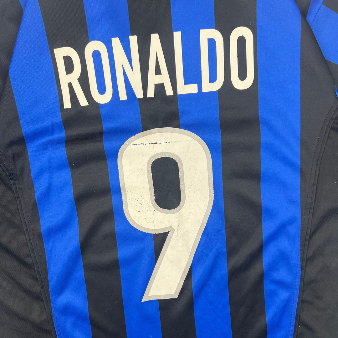 Nike Inter Milan 1998-1999 "Ronaldo 9" Football Home Shirt Blue Black