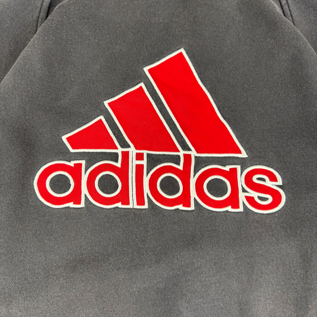 Adidas 00's Pullover Hoodie Embroidered Logo Black Red