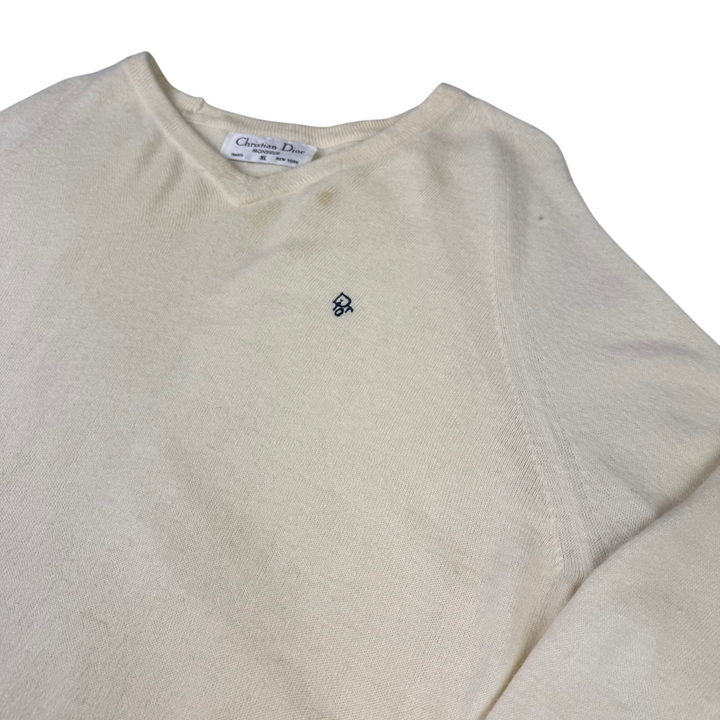 Christian Dior 90's V-Neck Knitwear Cream