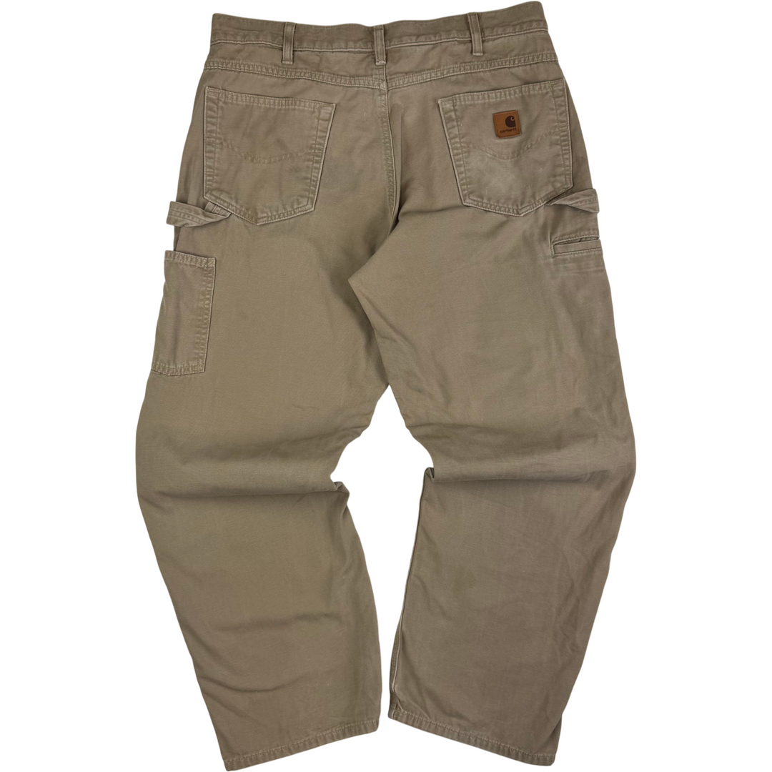 Carhartt Carpenter Workwear Trousers Beige Brown