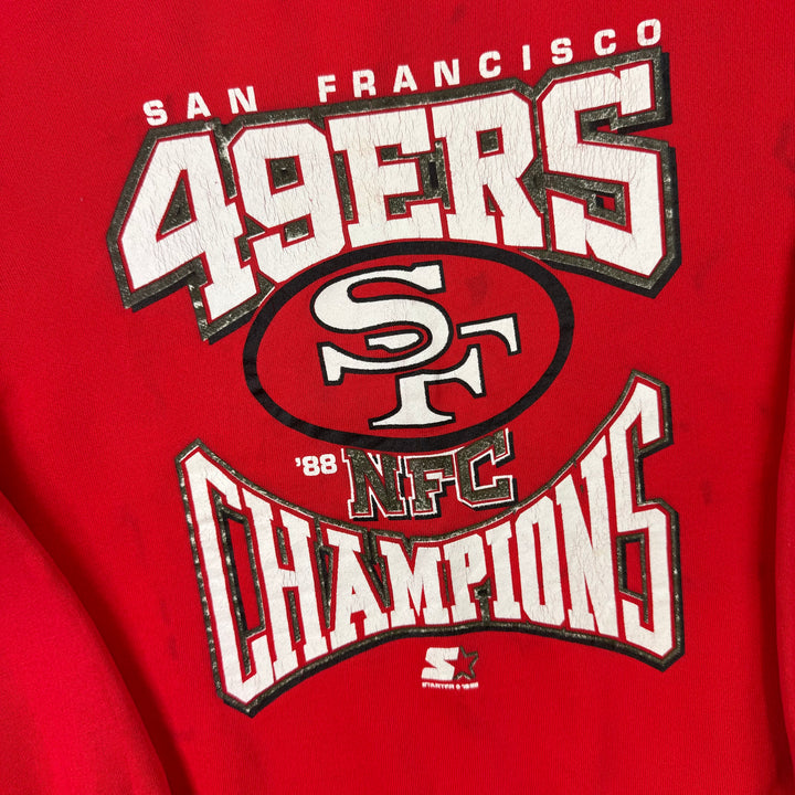 Vintage 80's Starter San Francisco 49ers NFC Champions Sweatshirt Red