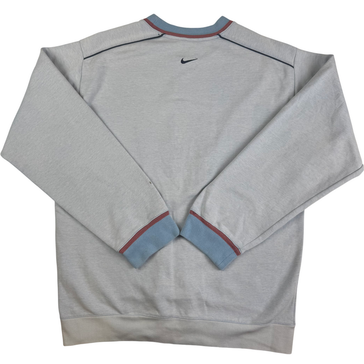 Nike 00's Athletica Swoosh Logo Sweatshirt Blue