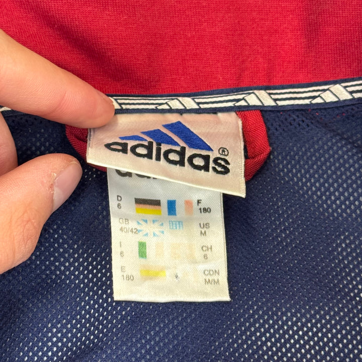 Adidas 90's Half-Zip Track Pullover Jacket Red Blue