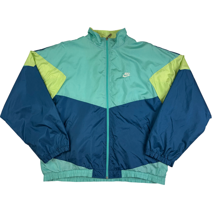 Nike 90's Classic Sports Full-Zip Embroidered Track Jacket Blue Teal