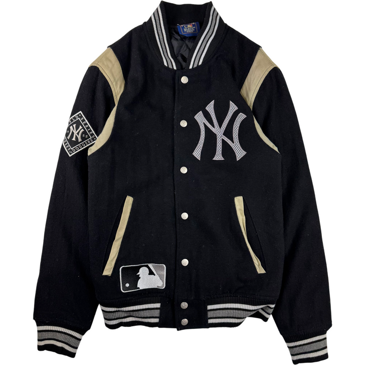 Majestic New York Yankees World Series 00's Embroidered Varsity Jacket Black