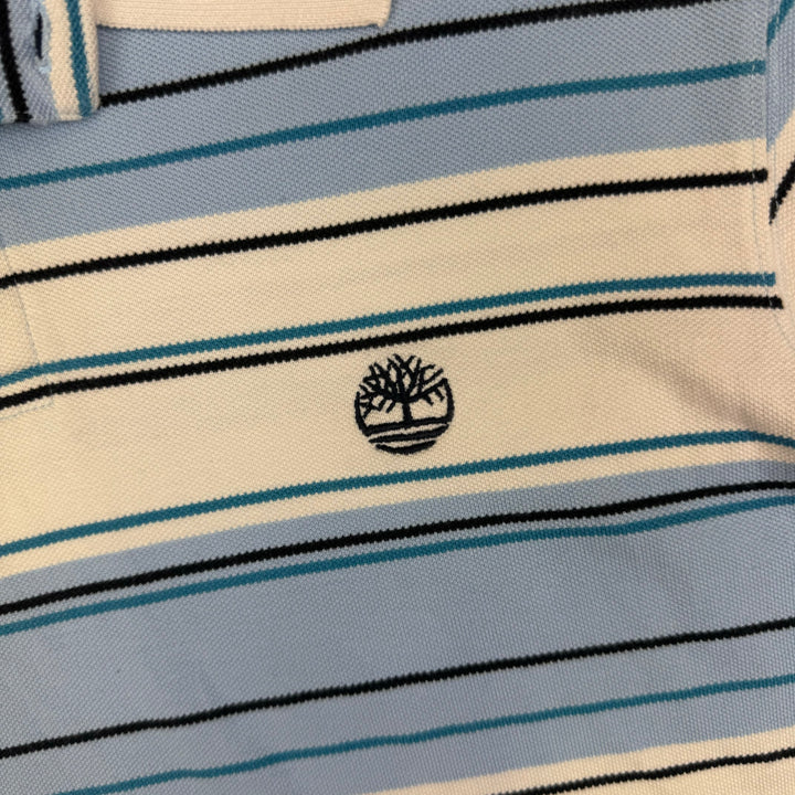 Timberland Earthkeepers 90's Striped Polo Shirt Blue