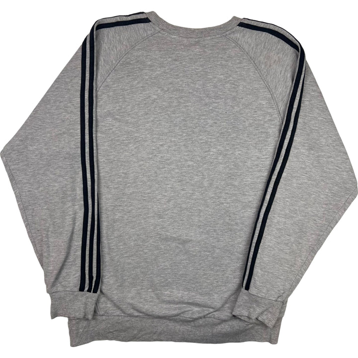 Adidas Crewneck Sweatshirt Grey with Navy Stripes