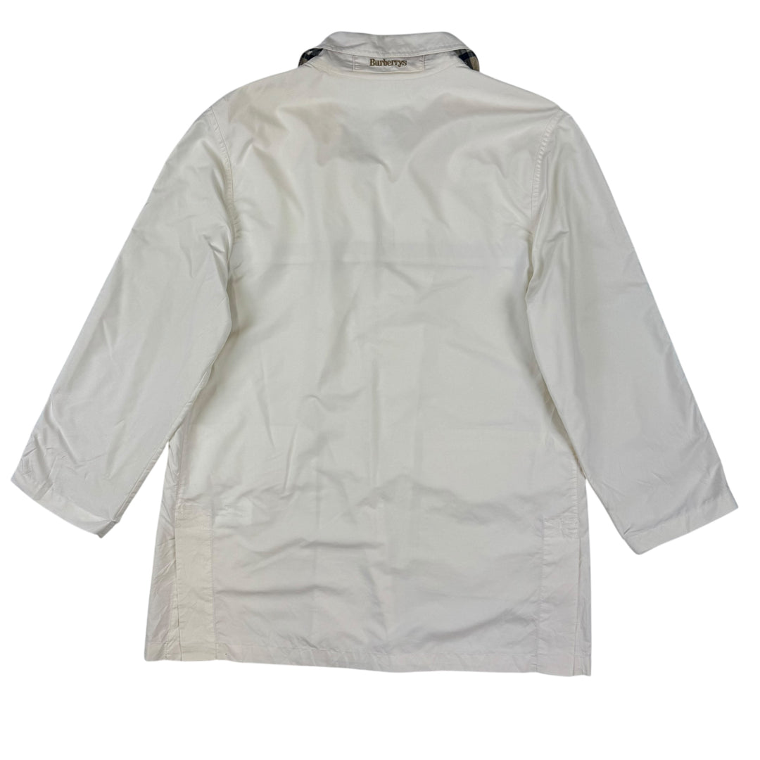 Vintage Burberrys 80's Double-Breasted Short Trench Coat White