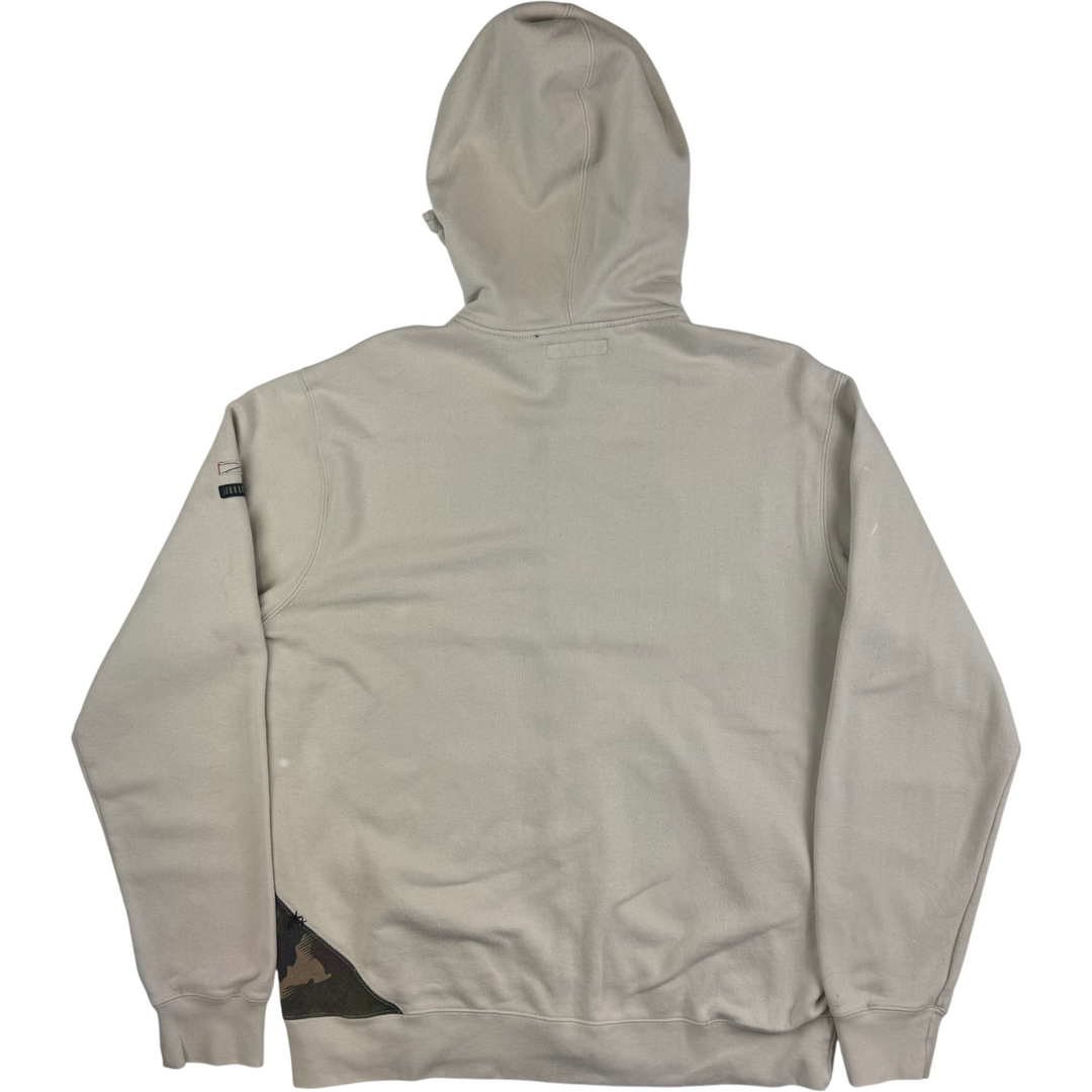 Quiksilver 00's Full-Zip Hooded Graphic Sweatshirt Beige