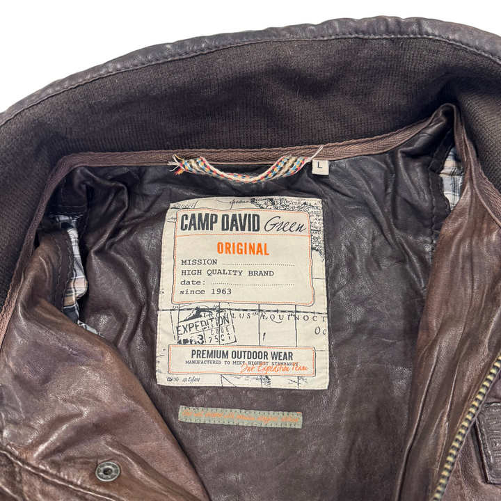 Camp David Leather Jacket Brown