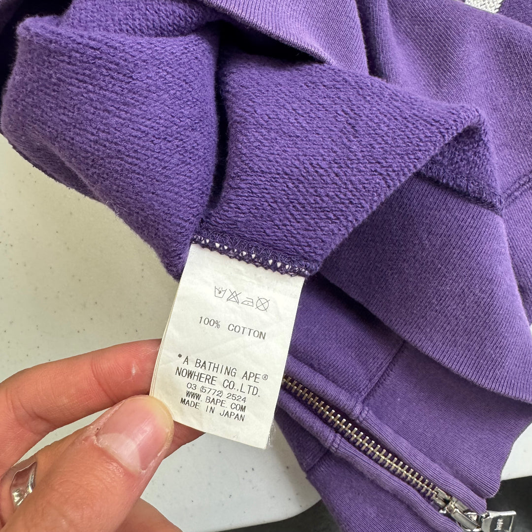 A Bathing Ape Bape Full-Zip Hoodie Purple