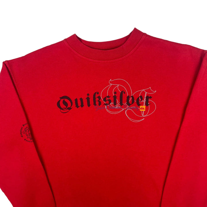 Vintage Quiksilver Since 1970  Logo Sweatshirt Red