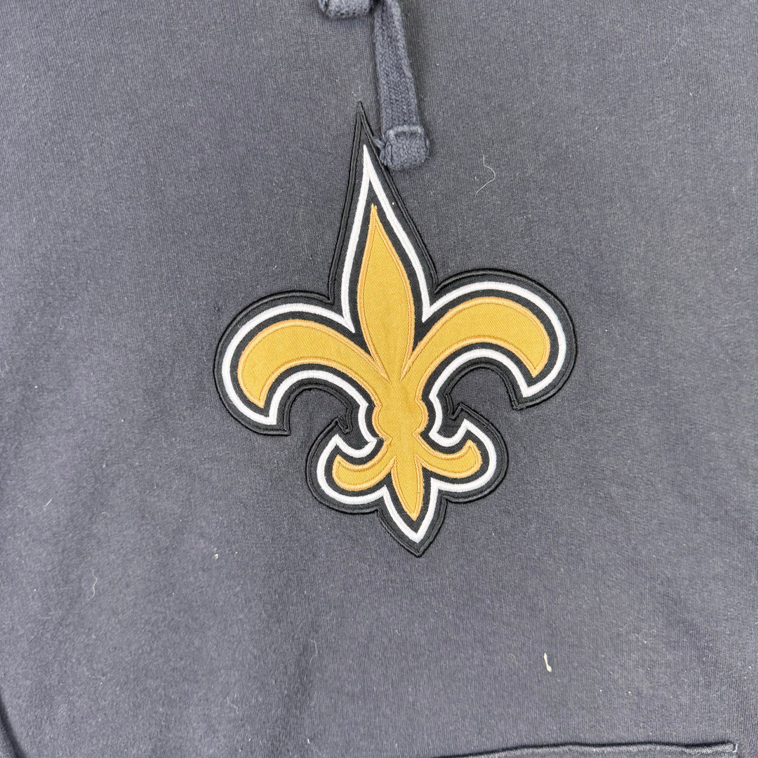 NFL New Orleans Saints Pullover Embroidered Hoodie Black