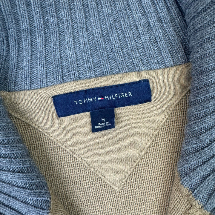 Tommy Hilfiger Zip-Up Knit Sweater Beige