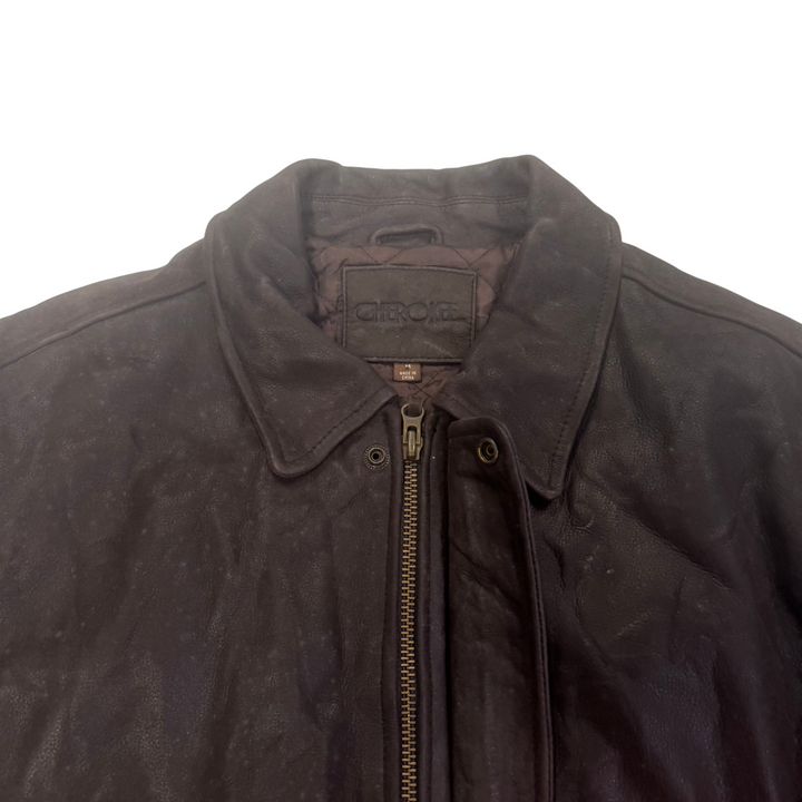 Cherokee Leather Biker Jacket Black