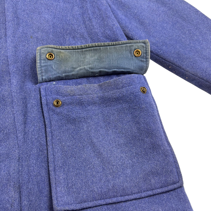 Vintage Gimel Full-Zip Wool Barn Coat Jacket Blue
