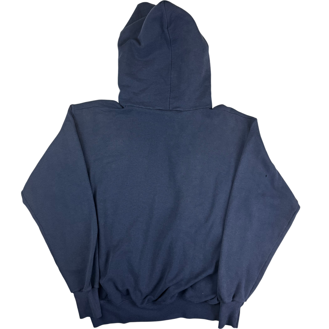Vintage 90's Logo 7 Michigan Wolverines Pullover Hoodie navy