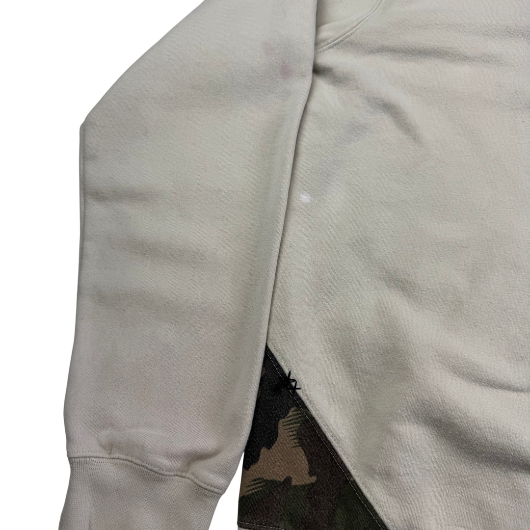 Quiksilver 00's Full-Zip Hooded Graphic Sweatshirt Beige