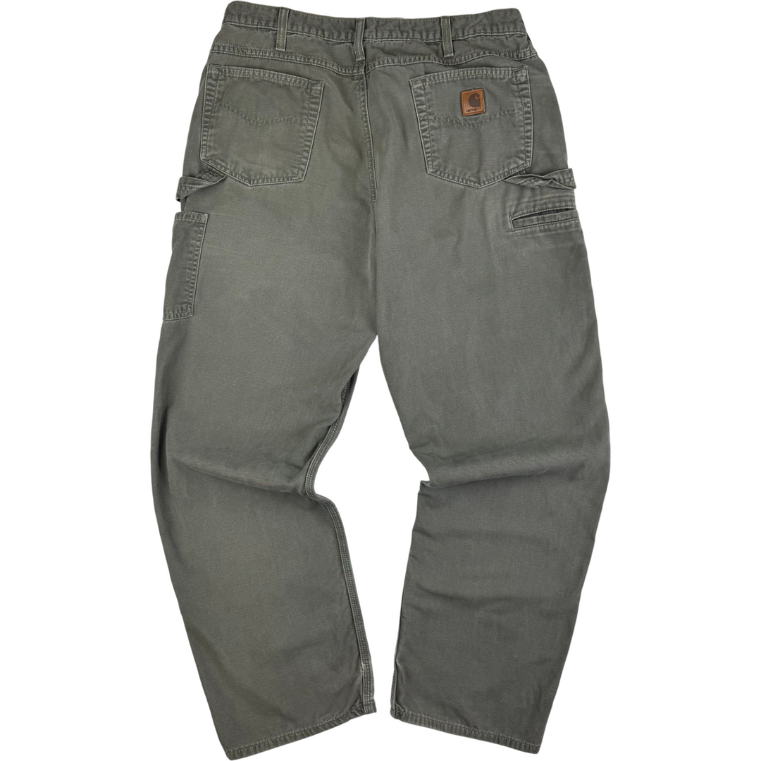Carhartt Carpenter Loose Fit Workwear Trousers Green