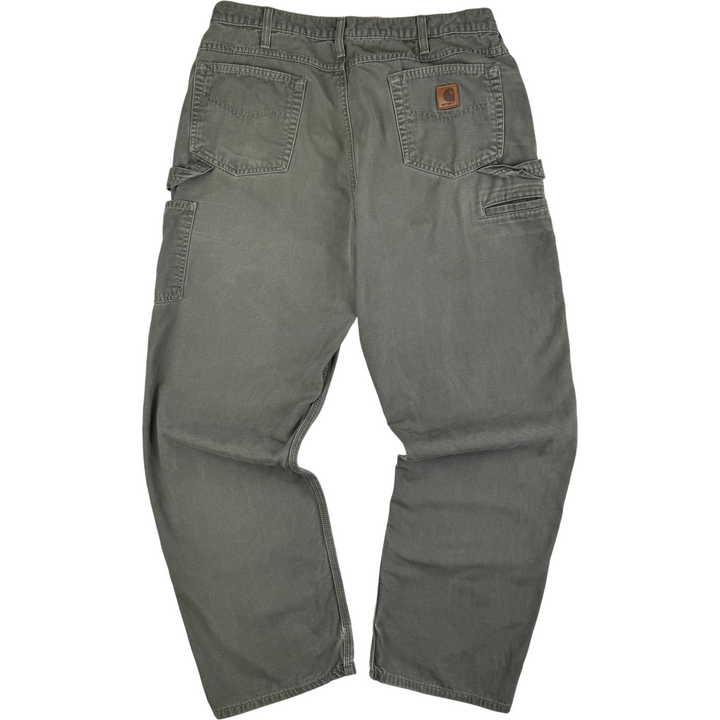 Carhartt Carpenter Loose Fit Workwear Trousers Green