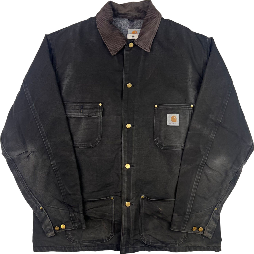 Carhartt Blanked Lined Chore Jacket Black Bring It Back