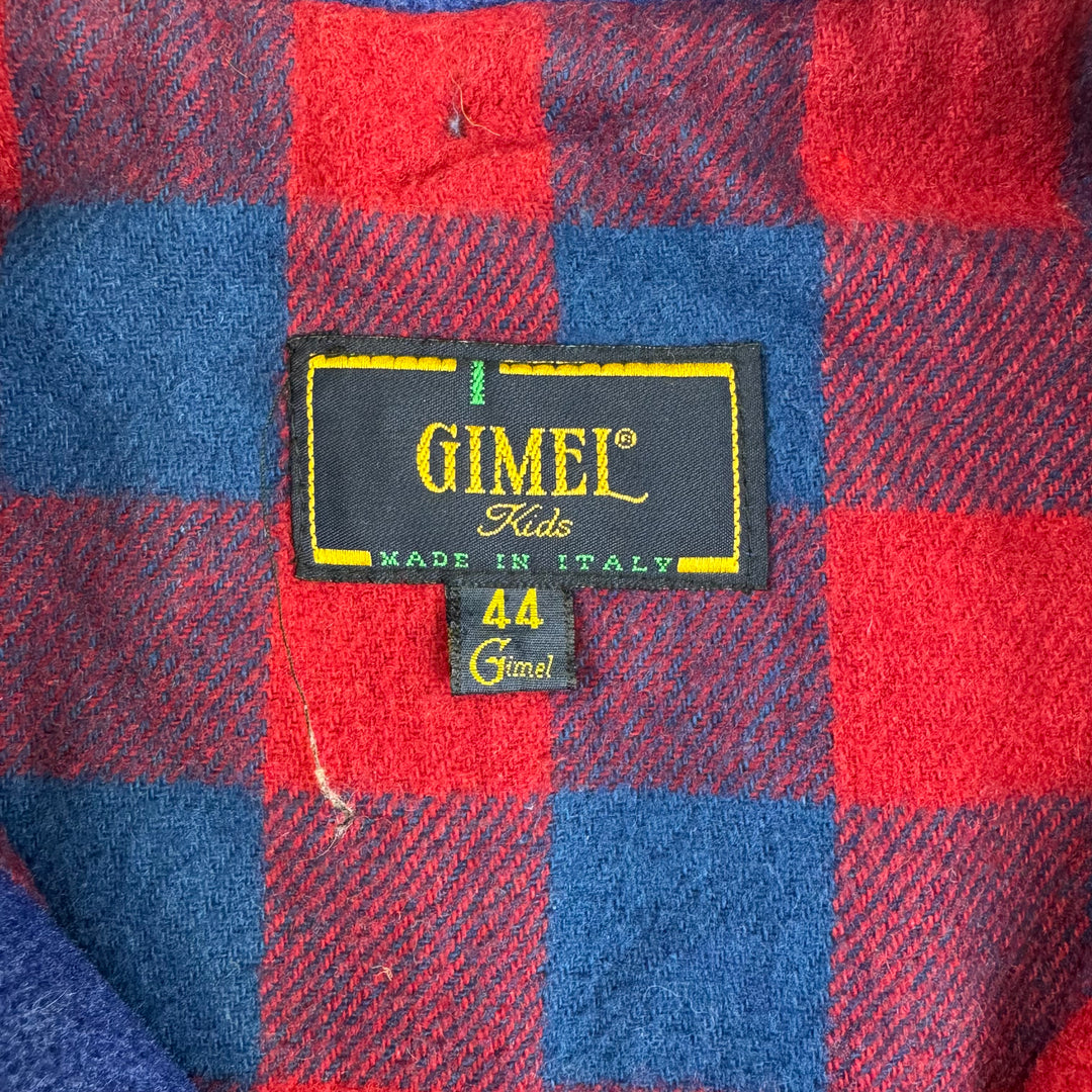 Vintage Gimel Full-Zip Wool Barn Coat Jacket Blue