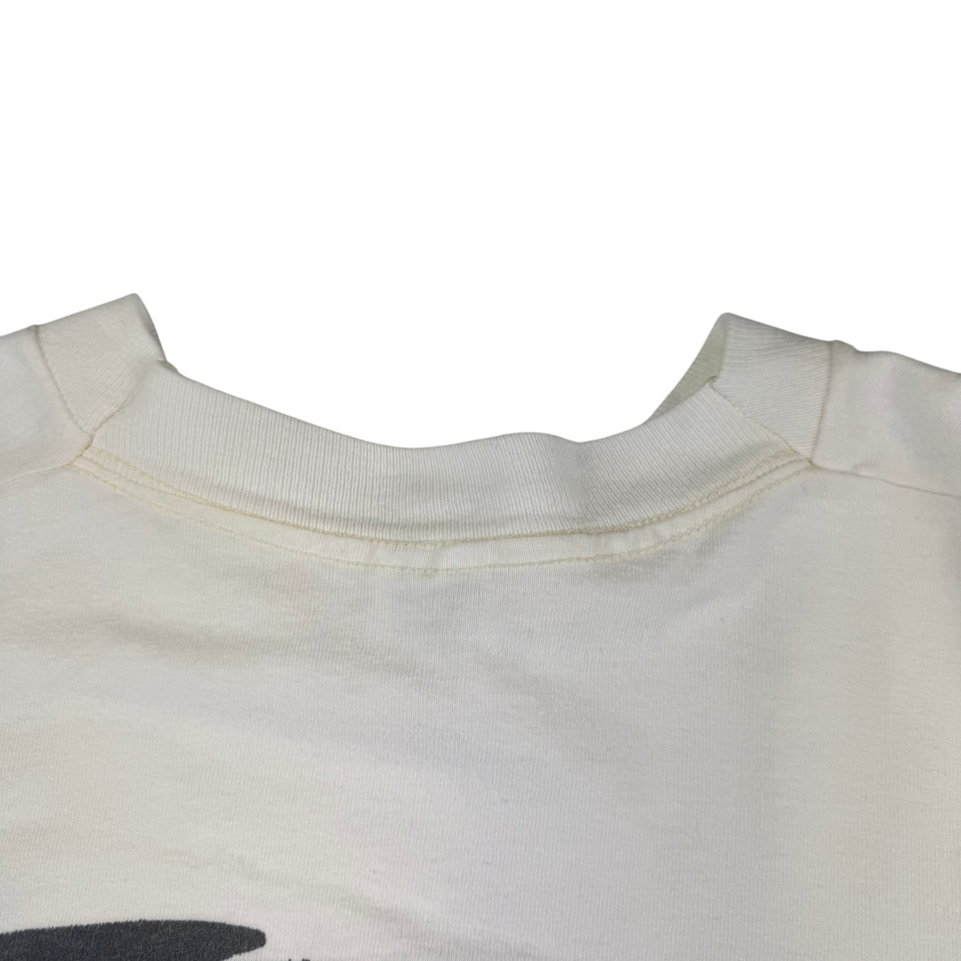 Vintage Fruit of the Loom 90's Long Sleeve Graphic T-Shirt White