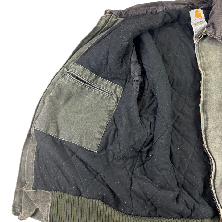 Vintage Carhartt Full-Zip Workwear Jacket Faded Green J165 MOS