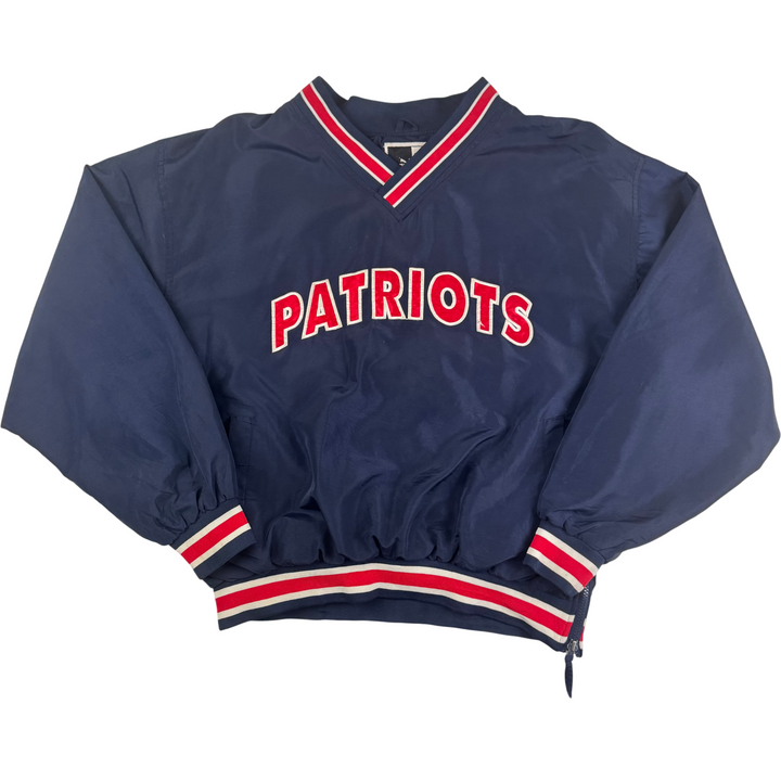 Puma NFL Patriots V-Neck Pullover Track Pro Sport Jacket Navy