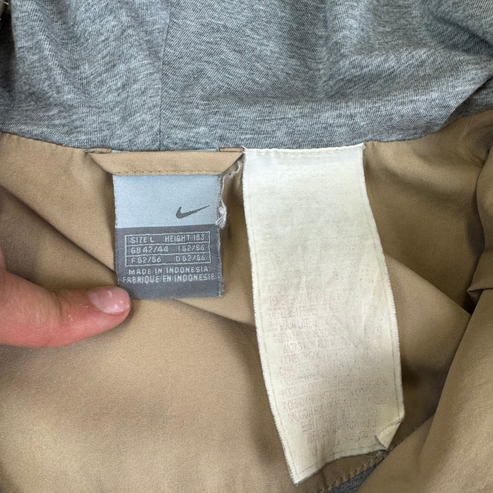 Nike 00's Full-Zip Hooded Track Jacket Beige