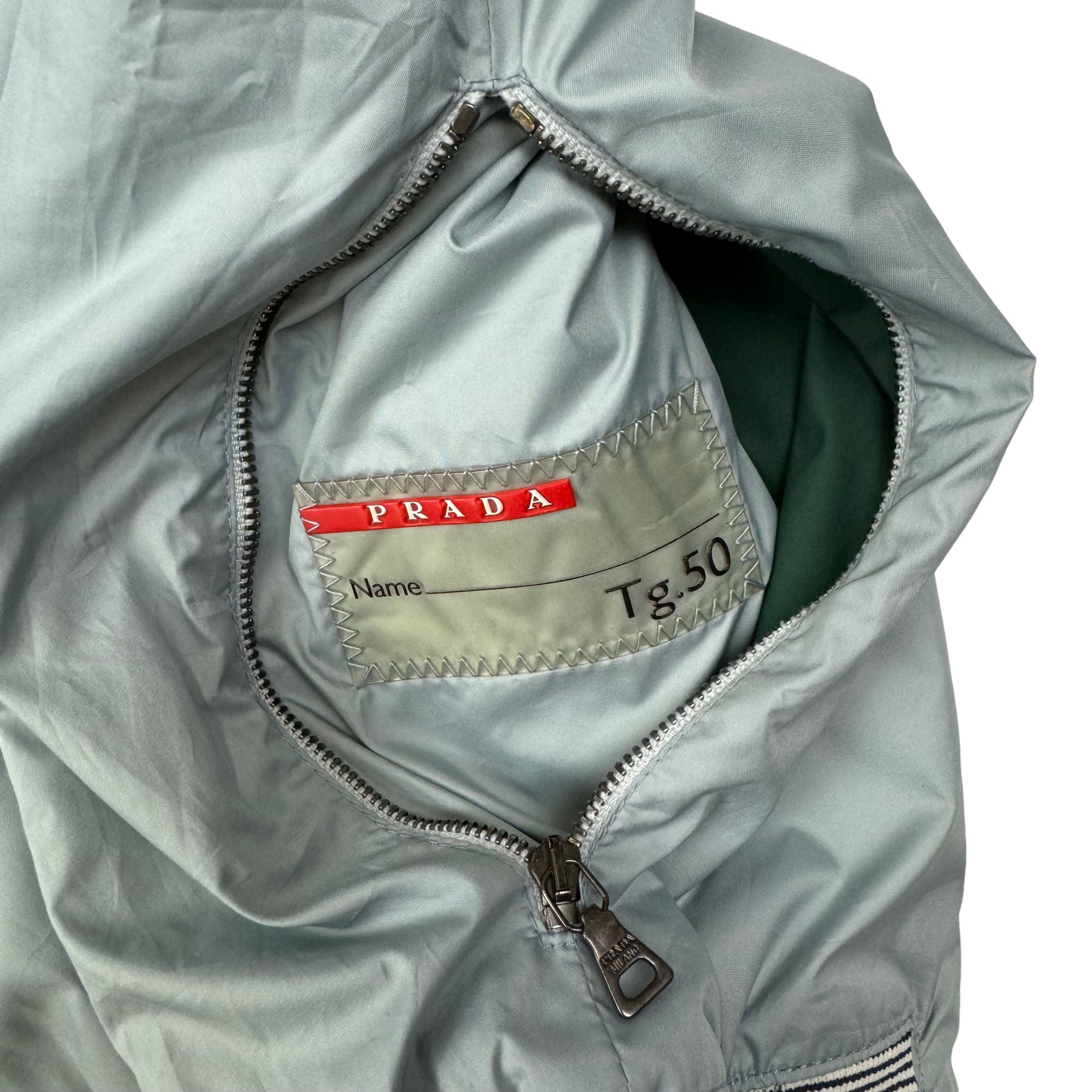 Prada Sport Reversible Convertible Bomber Jacket Green Grey Rare Bring It Back