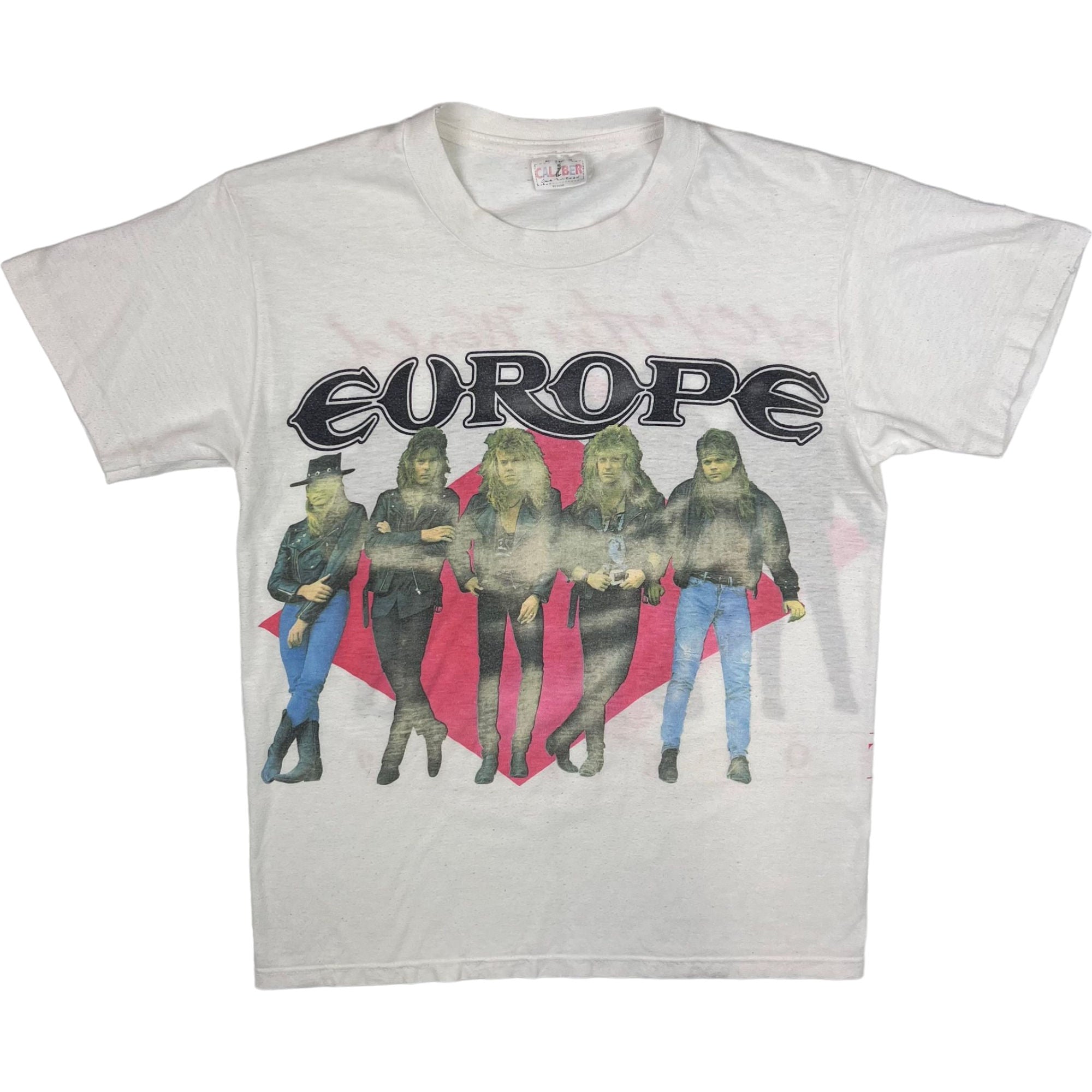 1989 Europe Band Tour Graphic Single Stitch T shirt White Rare Bring It Back